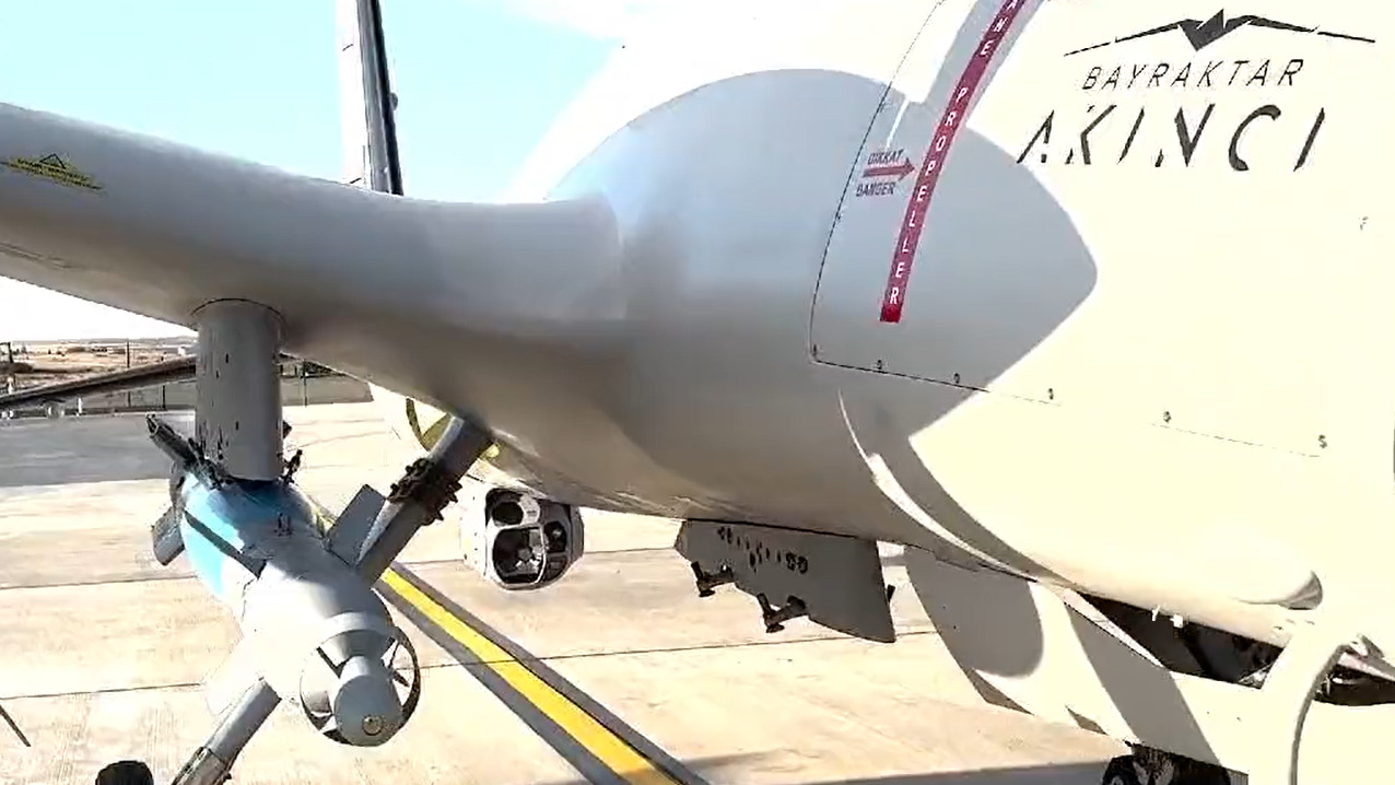 Turkey Tests New Optical Targeting System On Akıncı Combat Drone (Video)