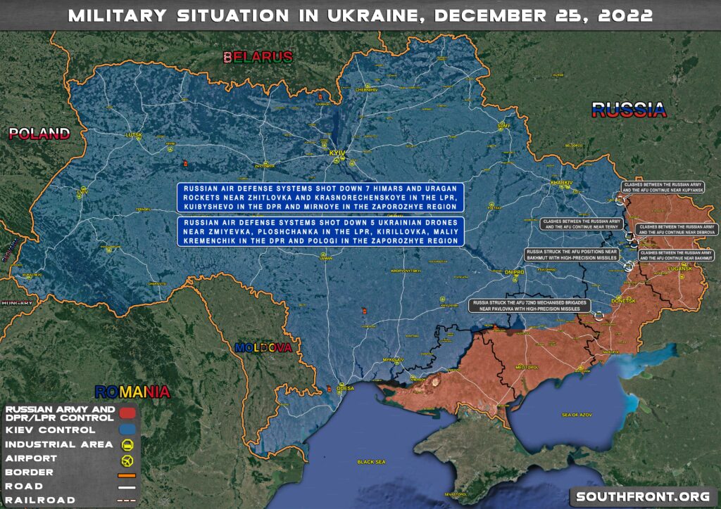 Military Situation In Ukraine On December 25, 2022 (Map Update)