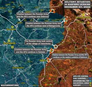 Military Situation In Bakhmut Region On December 7, 2022 (Map Update)