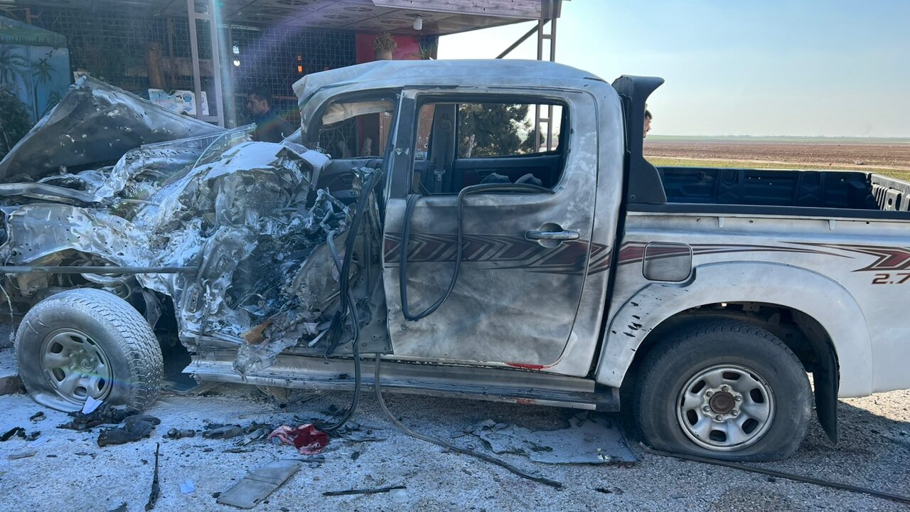 Turkish Combat Drone Targets SDF Vehicle In Northern Syria (Video)