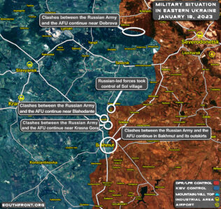 Military Situation In Bakhmut-Soledar Region On January 18, 2023 (Map Update)