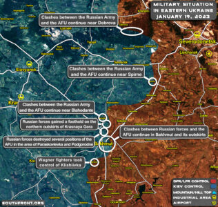 Military Situation In Bakhmut-Soledar Region On January 19, 2023 (Map Update)