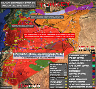 Military Situation In Syria On January 25, 2023 (Map Update)