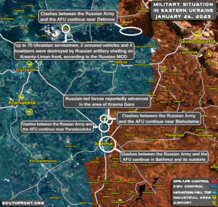 Military Situation In Bakhmut-Soledar Region On January 26, 2023 (Map Update)