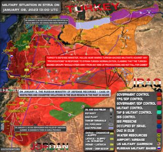 Military Situation In Syria On January 8, 2023 (Map Update)