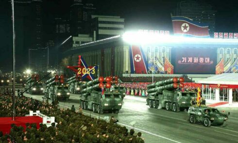 Night Military Parade In North Korea Showcased New Intercontinental Ballistic Missile