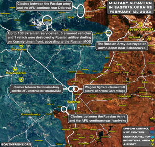 Military Situation In Bakhmut Region On February 12, 2023 (Map Update)