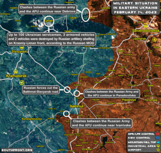 Military Situation In Bakhmut Region On February 14, 2023 (Map Update)