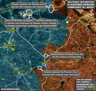 Military Situation In Bakhmut Region On February 15, 2023 (Map Update)