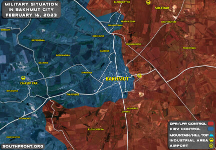 Military Situation In Bakhmut On February 16, 2023 (Map Update)