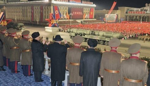 Night Military Parade In North Korea Showcased New Intercontinental Ballistic Missile