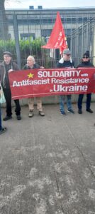 Anti-Militarisation Protest Held Outside British Embassy, Dublin