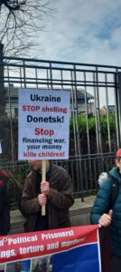 Anti-Militarisation Protest Held Outside British Embassy, Dublin