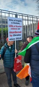 Anti-Militarisation Protest Held Outside British Embassy, Dublin