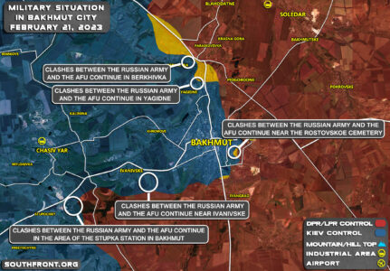 Military Situation In Bakhmut On February 21, 2023 (Map Update)