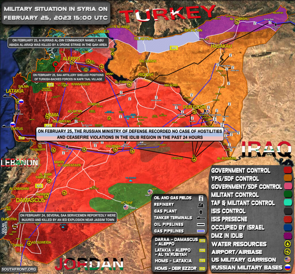 Military Situation In Syria On February 25, 2023 (Map Update)