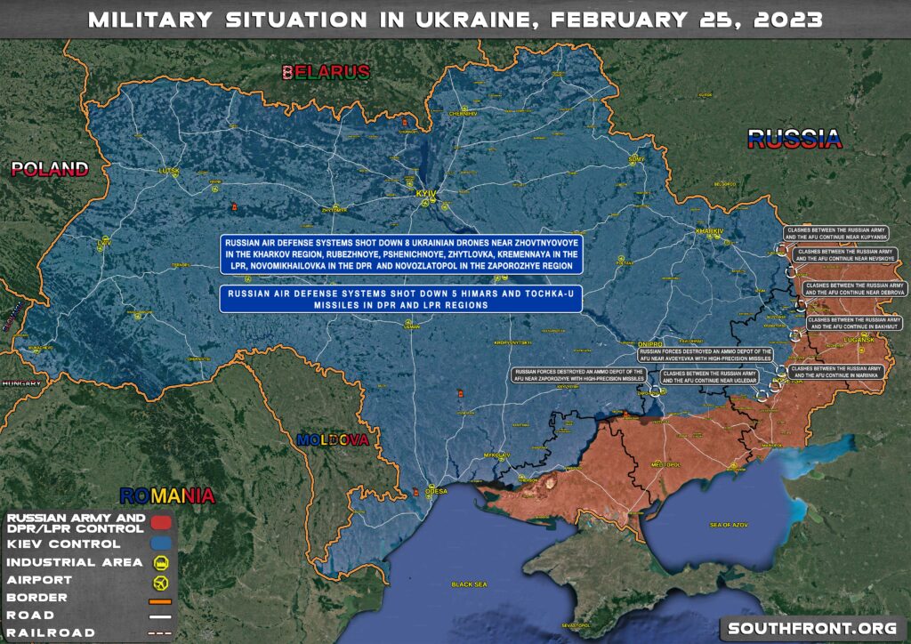 Military Situation In Ukraine On February 25, 2023 (Map Update)