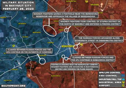 Military Situation In Bakhmut On February 28, 2023 (Map Update)