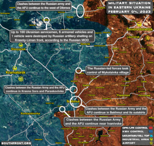 Military Situation In Bakhmut Region On february 4, 2023 (Map Update)