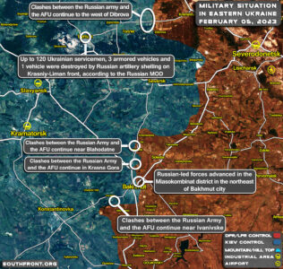 Military Situation In Bakhmut Region On February 5, 2023 (Map Update)