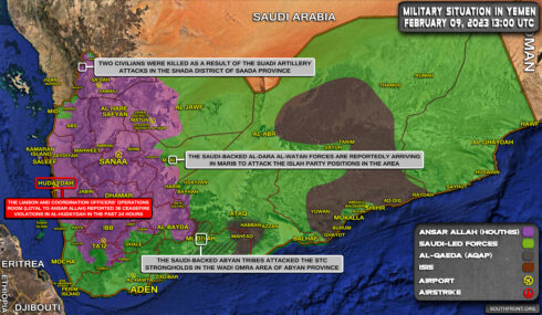 Military Situation In Yemen On February 9, 2023 (Map Update)