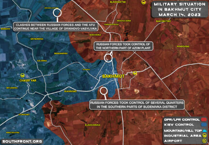 Military Situation In Bakhmut On March 14, 2023 (Map Update)