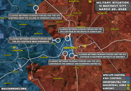 Military Situation In Bakhmut On March 20, 2023 (Map Update)