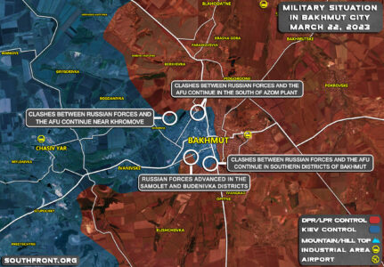 Military Situation In Bakhmut On March 22, 2023 (Map Update)