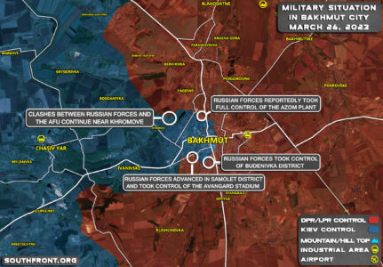 Military Situation In Bakhmut On March 26, 2023 (Map Update)