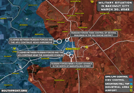 Military Situation In Bakhmut On March 30, 2023 (Map Update)