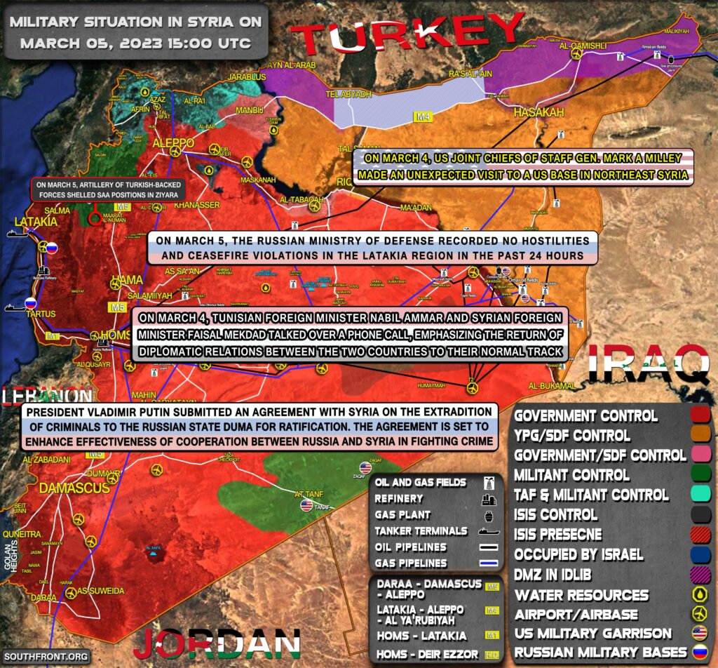 Military Situation In Syria On March 5, 2023 (Map Update)