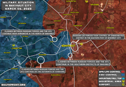 Military Situation In Bakhmut On March 6, 2023 (Map Update)