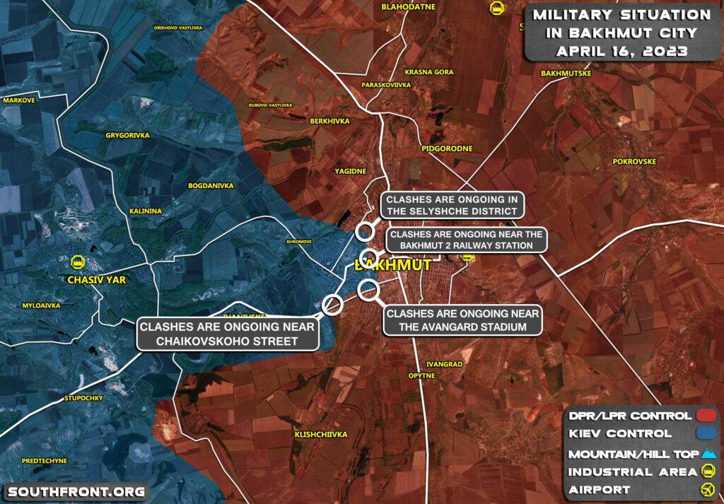 Military Situation In Bakhmut On April 16, 2023 (Map Update)