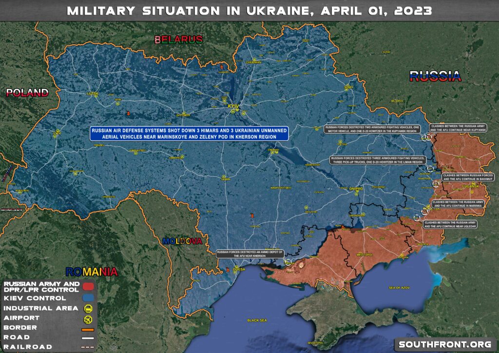 Military Situation In Ukraine On April 1, 2023 (Map Update)