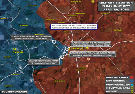 Military Situation In Bakhmut On April 24, 2023 (Map Update)