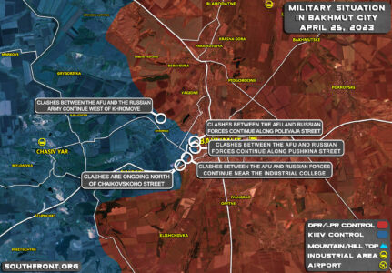 Military Situation In Bakhmut On April 25, 2023 (Map Update)