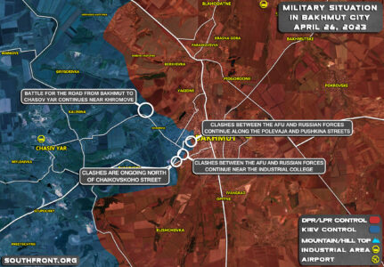 Military Situation In Bakhmut On April 26, 2023 (Map Update)