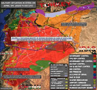 Military Situation In Syria On April 9, 2023 (Map Update)