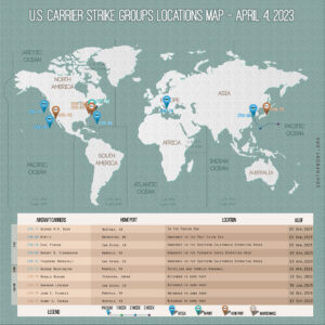 Locations Of US Carrier Strike Groups – April 4, 2023