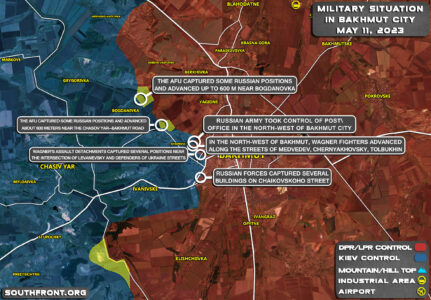 Military Situation In Bakhmut On May 11, 2023 (Map Update)