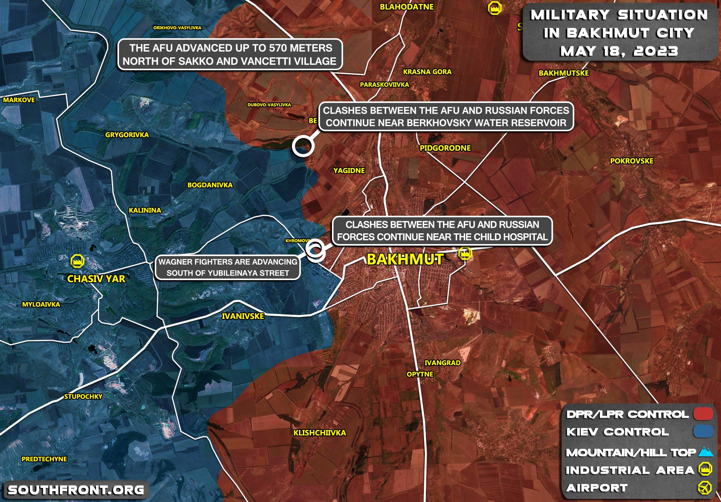 Military Situation In Bakhmut On May 18, 2023 (Map Update)