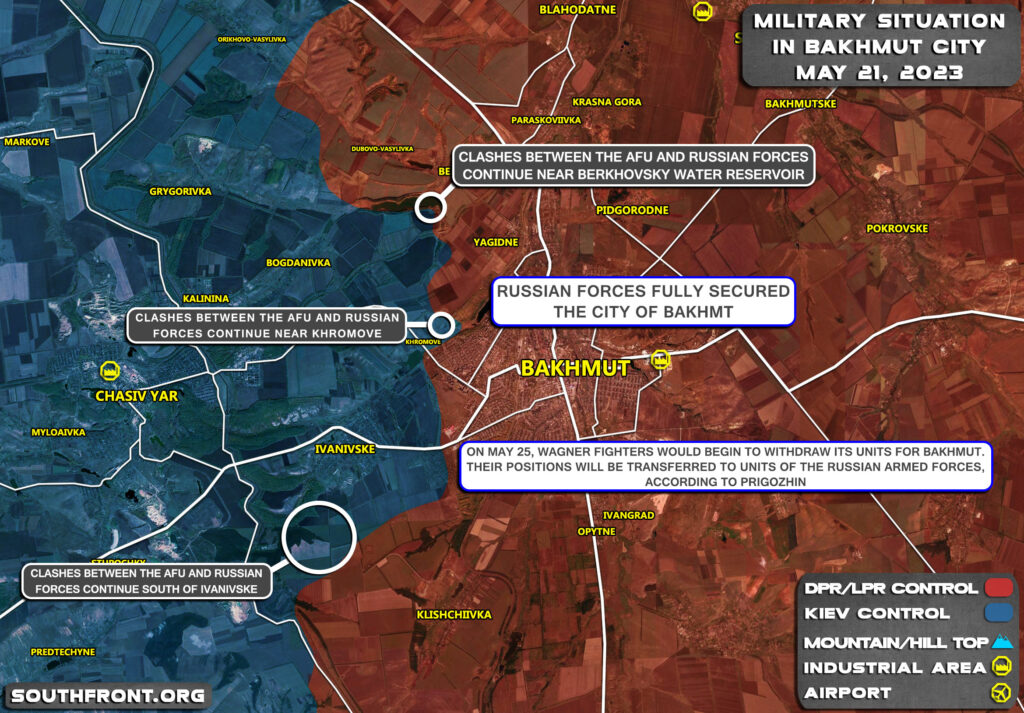 Military Situation In Bakhmut Area On May 21, 2023 (Map Update)