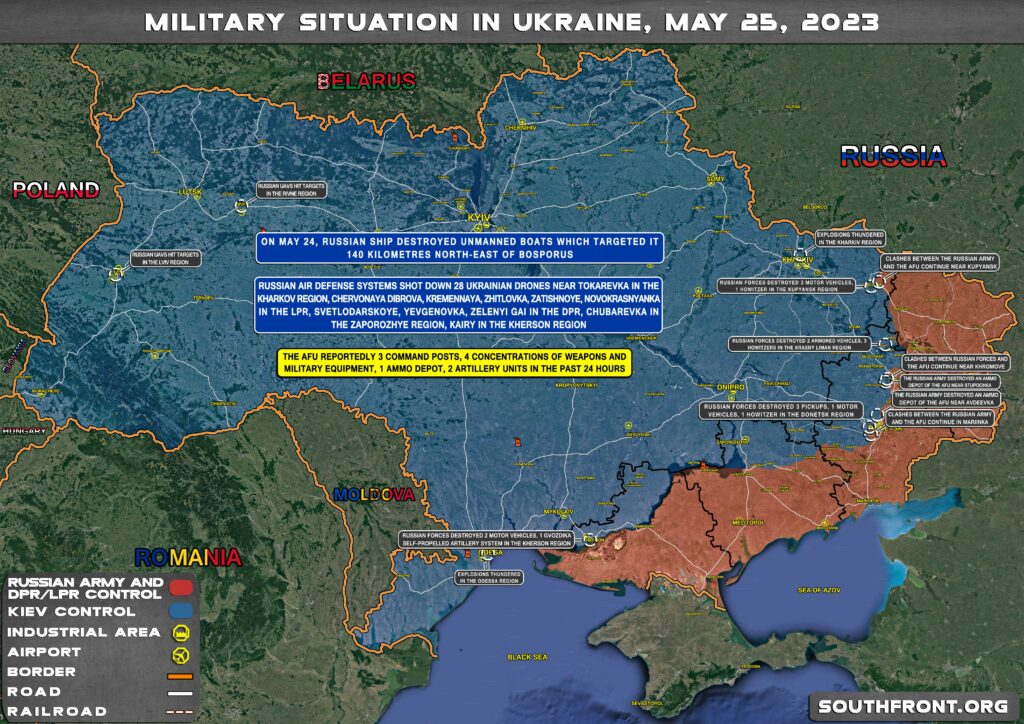 Military Situation In Ukraine On May 25, 2023 (Map Update)