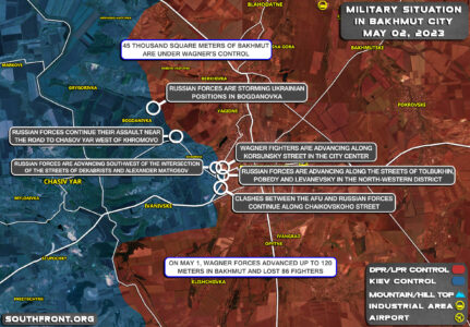 Military Situation In Bakhmut On May 2, 2023 (Map Update)