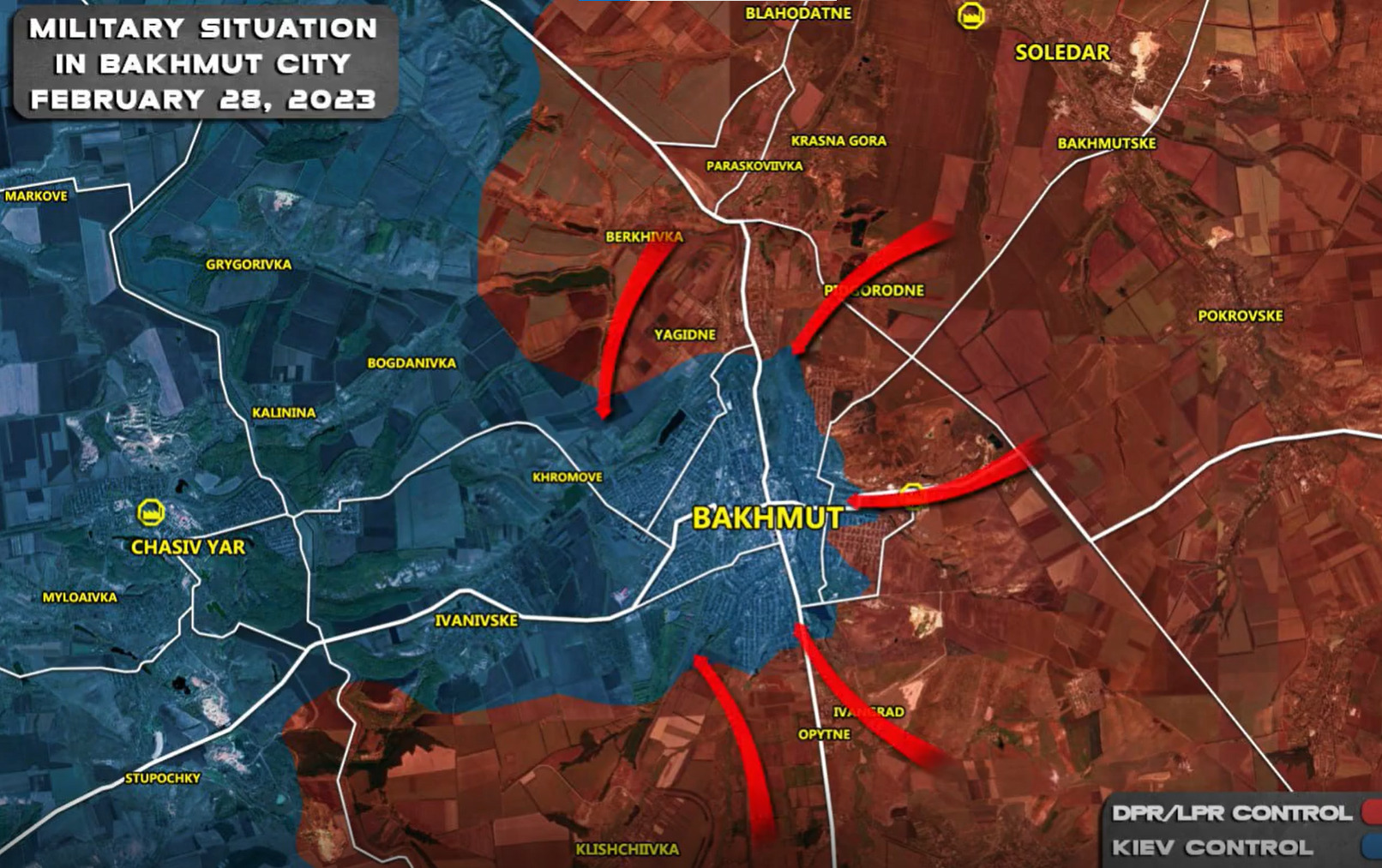 In Video: Russian Advance In Bakhmut On February 10-May 9, 2023 (Map ...