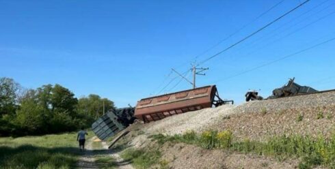 Freight Train With Grain Derailed As A Result of Explosion Near Simferopol, Crimea