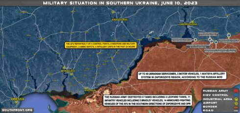 Military Situation In Southern Ukraine On June 10, 2023 (Map Update)