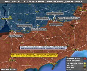 Military Situation In Southern Ukraine On June 19, 2023 (Map Update)