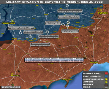 Military Situation In Southern Ukraine On June 21, 2023 (Map Update)