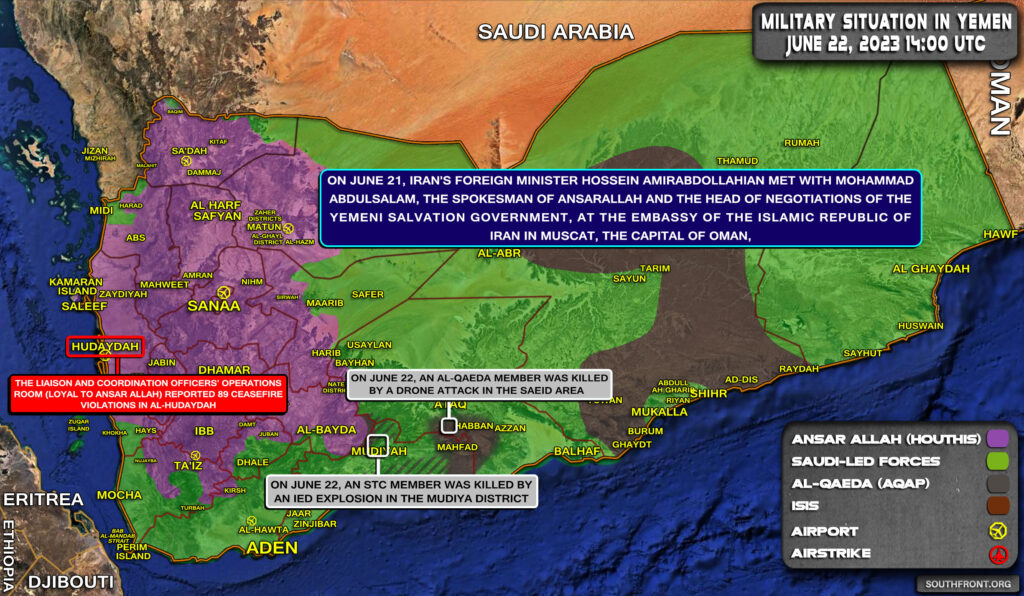 Military Situation In Yemen On June 22, 2023 (Map Update)